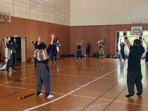 ラジオ体操の様子