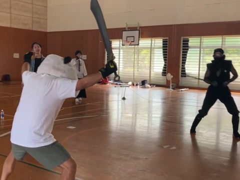パンダと忍者の対戦の写真